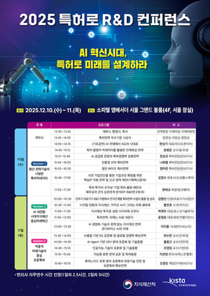 'AI 전쟁부터 6G까지'…지식재산처, '2025 <b>특허</b>로 R&D 컨퍼런스' 개최